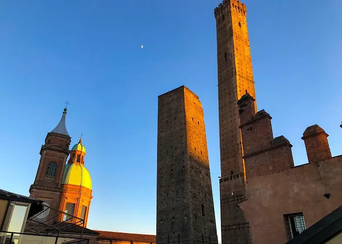 Asinelli Panoramic Rooftop, In Front Of The Two Towers